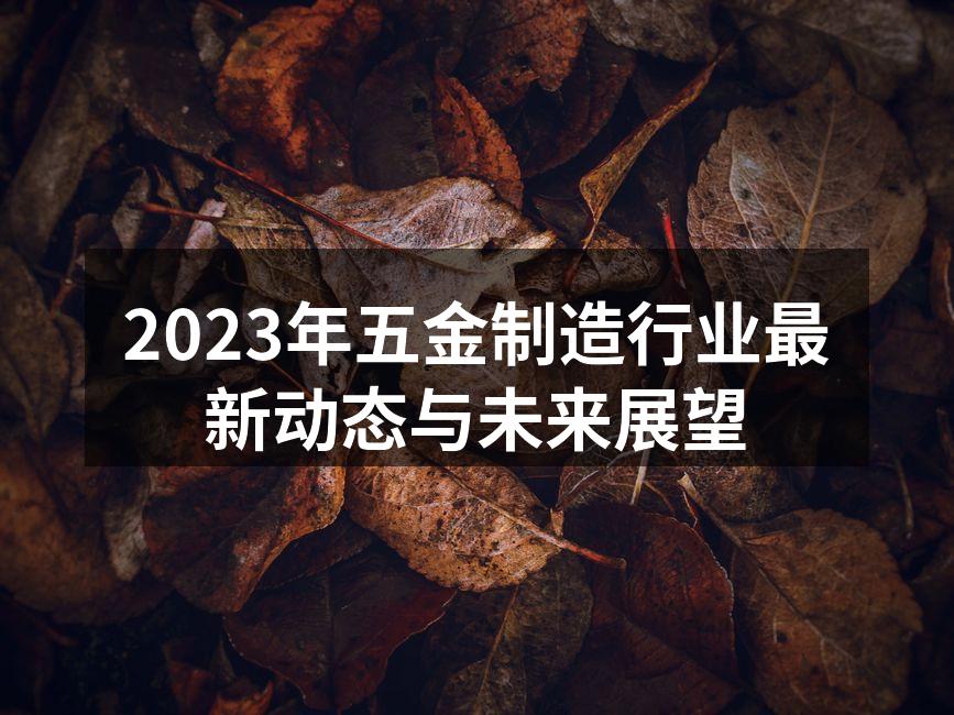 2023年五金制造行业最新动态与未来展望